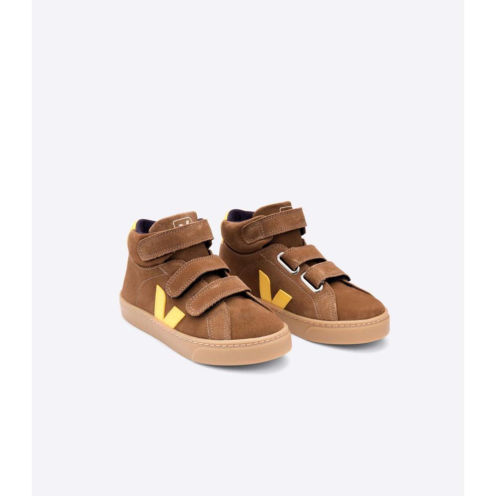 Veja ESPLAR MID SUEDE Kids' High Tops Coffee | CA 696LIS